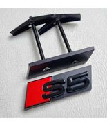 Gloss Black Audi S5 Front Grille Emblem Badge Sticker Logo Replacement A... - $15.74