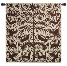 53x58 OTOMI EARTH Floral Nature Mexico Style Art Tapestry Wall Hanging - £221.54 GBP