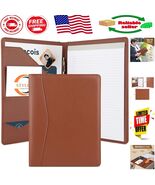 Compact Brown Faux Leather Document Holder - Business Card &amp; Notepad Inc... - $44.74 CAD