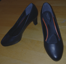 ROCKPORT TOTAL MOTION LADIES BLACK LEATHER 2 7/8&quot; PUMPS-10W-NWOB-NICE - $856.77 MXN