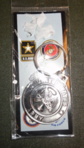 UNITED STATES ARMY S.T. MICHAEL PROTECTOR HEALER &amp; DEFENDER MEDAL KEY RI... - $37.79
