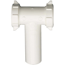 KEENEY 1-1/2 In. White Polypropylene Center Outlet Tee - £9.46 GBP
