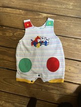 Vintage Baby Romper 18 Month Colorful Farm Animals Horse Cow Duck Appliq... - $18.80