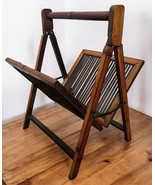 Vintage Bamboo Folding Magazine Vinyl Record Newspaper Rack Mid-Century ... - $2,450.90 MXN