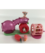 Littlest Pet Shop 3 Figures Happy Hamster Playset Tunnel Wheel Lot Hasbr... - $39.55