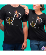 Tarot Fusion T-Shirt • The Fool And The World Cards Infinite Symbol Blac... - $31.66 CAD
