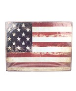 USA American Flag Metal Tin Sign Wall Decor Man Cave Bar 4 Holes New &amp; S... - £9.33 GBP