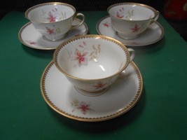 ROSENTHAL Selb-Plossberg Bavaria Germany ORCHID AIDA.....Set of 3 CUPS &amp;... - $19.39
