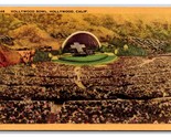 Hollywood Bowl Easter Services Hollywood California CA Linen Postcard C20 - $3.91