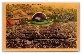 Hollywood Bowl Easter Services Hollywood California CA Linen Postcard C20 - £3.05 GBP