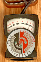 Vintage Photo Dejur Exposure Light Meter Model 5-B Leather Case Retro [e... - $184.51 MXN