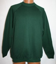 Vintage 90s FRUIT OF THE LOOM  Blank 50/50 Green Raglan Sleeve SWEATSHIR... - £19.41 GBP