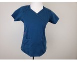 Wonderwink Flex Womens Uniform Scrub Top Size XS Blue QC3 - $8.41