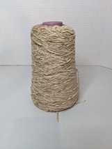 Silk City Fibers Rayon Cone Yarn Chenille Luxury 1300 YPP Cone BISQUE 10oz - $20.57