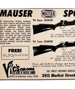 1968 Mauser 98 8mm Rifle Sporter Sale Vics Texas Advertisement Hunting E91D - $372.59 MXN