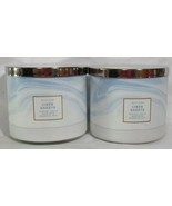 White Barn Bath &amp; Body Works 3-wick Scented Candle Lot Set of 2 LINEN SH... - £49.46 GBP