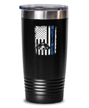 20 oz Tumbler Stainless Steel Insulated Funny  American Flag Police Offi... - £23.94 GBP