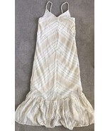 Knox Rose Long Sleeveless Spagetti Strap Cotton Striped White Cream Dress  XS - €4,40 EUR