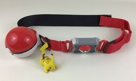 Pokemon Clip n Carry Poke Ball with Belt Pikachu Figure Lot 2016 Tomy Ni... - $14.80