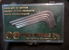 Vintage Holo-Krome 5 piece Allen Wrench in case - £7.55 GBP