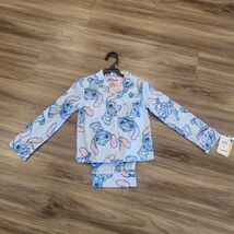 Lilo and Stitch Girl's Warm Cozy Flannel Pajama Set XS 4/5 Blue Pink NWT... - $18.80