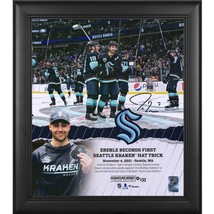 JORDAN EBERLE Autographed First Hat Trick Framed 15&quot; x 17&quot; Collage FANATICS - $139.00