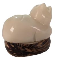 Terrapin Trading 1 x Fair Trade Ecuador Tagua Carving | Vegan Ivory | CAT - £23.45 GBP