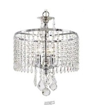 Calisitti 3-Light Polished Chrome Mini-Chandelier with K9 Hanging Crystals - £179.10 GBP