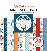 Echo Park Double Sided Paper Pad 6&quot;X6&quot; 2 Birthday Boy - $14.72