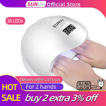 SUNUV - Original SUN5 Plus 48W UV Light Nail Dryer for All Gels Dual Han... - £55.75 GBP