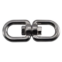 5/16&quot; x 3-1/2&quot; 316 Stainless Steel Eye/Eye Swivels (2 pcs.) - £22.36 GBP