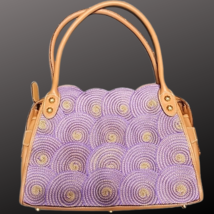 Eric Javits Lil Circles Tote Lavender Tan  - $199.99