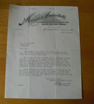 Vintage 1930 Mercereau Hawkins Tie Co Letter on Letterhead - £14.07 GBP