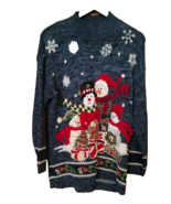 Christmas Sweater Heirloom Collectibles Women&#39;s Snowman Ugly Christmas M... - $283.47 MXN