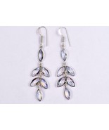 925 Sterling Silver Handmade Quartz Gemstone Dangle Drop Earrings Women Gift - £29.90 GBP - £31.60 GBP