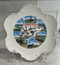 Vintage Tennessee State Souvenir Plate  7.5&quot; Round with Gold rim - €10,73 EUR