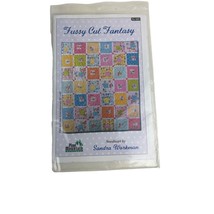 Fussy Cut Fantasy Quilt Pattern Sandra Workman 59” x 69” Pine Mountain D... - $9.50