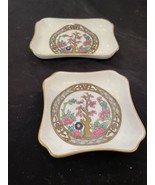 Set Of Two (2)  “Indian Tree” Coalport Gold Trim Pin Dishes - $18.96