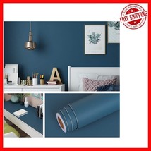 Navy Blue Peel and Stick Wallpaper - 15.8x394 Inch Removable Decor for E... - $880.88 MXN