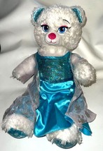 Build A Bear FROZEN ELSA TEDDY BEAR Plush 16&quot; Stuffed Animal Sparkle BAB... - $354.61 MXN