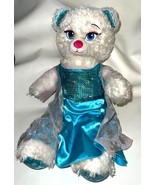 Build A Bear FROZEN ELSA TEDDY BEAR Plush 16&quot; Stuffed Animal Sparkle BAB... - $354.61 MXN