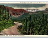 Chicago Creek Road Mt Evans Colorado CO Linen Postcard F21 - £1.53 GBP