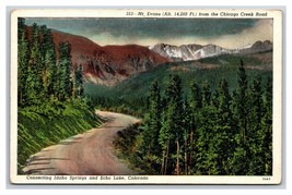 Chicago Creek Road Mt Evans Colorado CO Linen Postcard F21 - £1.54 GBP