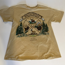 Vintage Hanes Beefy T American Heritage Buffalo WY Deer Size MED Single Stitch - £14.59 GBP