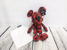 Disney x AE American Eagle Special Edition Mickey Mouse Plaid 12&quot; Plush Doll EUC - £17.54 GBP