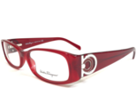 Salvatore Ferragamo Eyeglasses Frames 2644 115 Clear Red White Logo 51-1... - $74.75