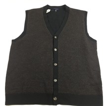 Club Room Charter Black Merino Wool Men&#39;s Size Large L Vest - £39.61 GBP