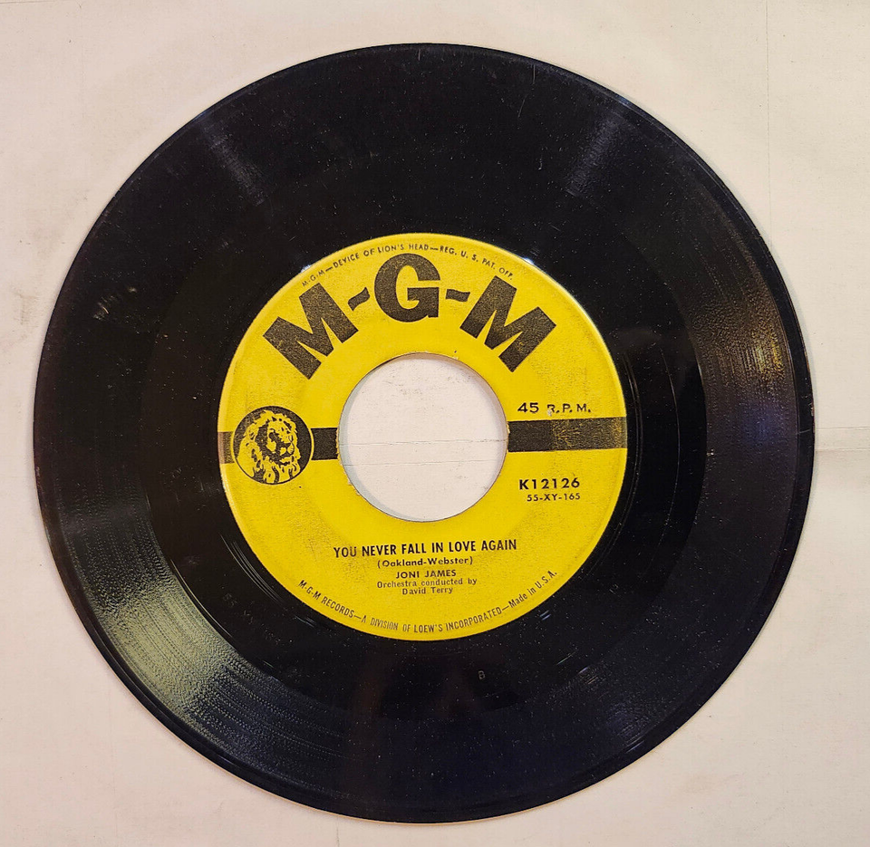 Joni James My Believing Heart 7&quot; Vinyl Record 1955 MGM K12126 DUSTIES - $0.98