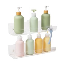 Acrylic Shower Shelves 2 Pack - Clear Acrylic Shelves For Bathroom, Shower, Livi - $47.99