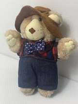 Vintage 1986 Furskins Teddy Bear Plush stuffed animal - £4.62 GBP